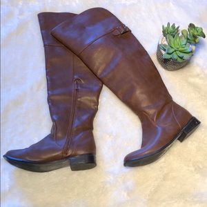 Over the Knee Brown Riding Boots